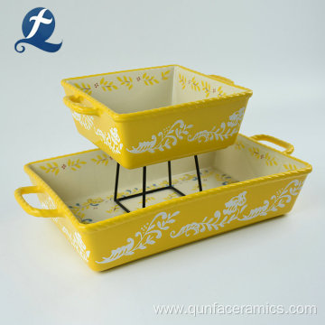 Painted Double Layer Custom Ceramic Loaf Pan